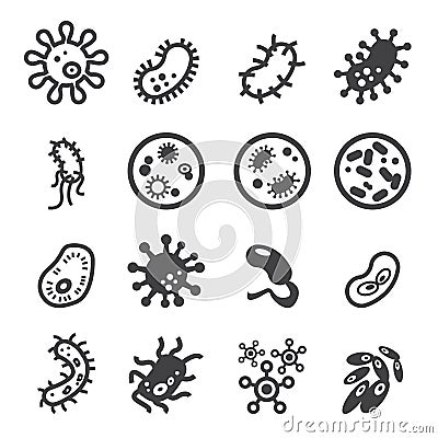 Bacteria icon Vector Illustration