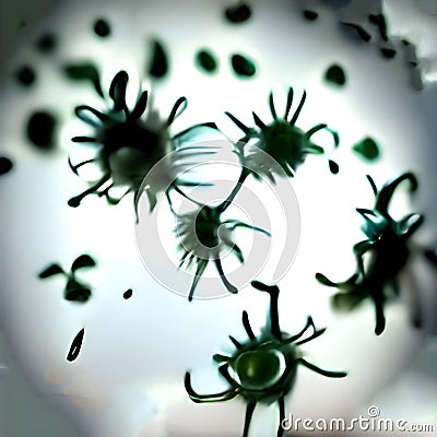 Bacteria Lactobacillus, illustration. Normal flora of small intestine, lactic acid bacteria. Probiotic bacterium Stock Photo