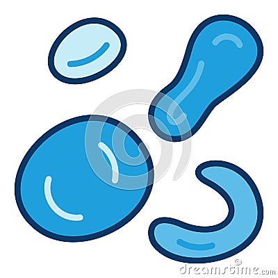 Bacteria Microorganisms vector concept blue icon or symbol Vector Illustration