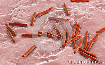 Bacteria Mycobacterium tuberculosis Cartoon Illustration