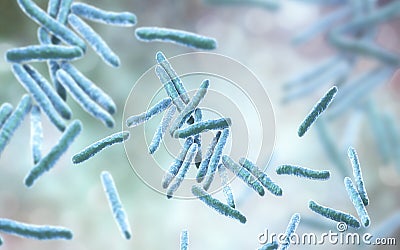 Bacteria Mycobacterium tuberculosis Cartoon Illustration