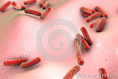 Bacteria Mycobacterium tuberculosis Cartoon Illustration