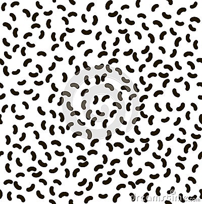 Bacteria seamless pattern. Black and white colors. Vector Illustration