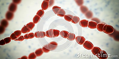 Bacteria Streptococcus thermophilus Cartoon Illustration