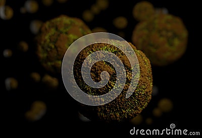 Bacteria, virus, cell 3d illustration Stock Photo