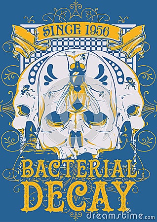 Bacterial decay Vector Illustration