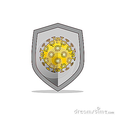 Bacterium, biological, biology, cancer, cartoon, cell, closeup, computer, concept, corona, coronavirus, cyber, cytokinesis, diseas Vector Illustration