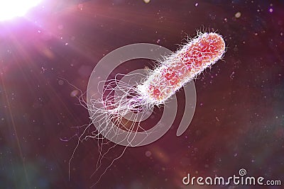 Bacterium Pseudomonas aeruginosa Cartoon Illustration