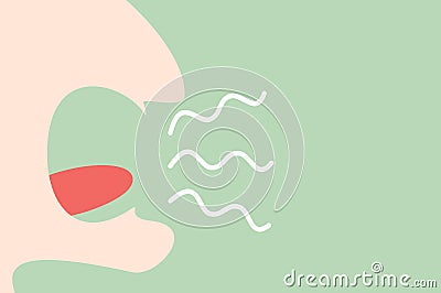 Bad breath Vector Illustration