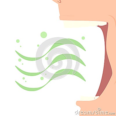Bad breath image Vector Illustration