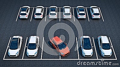 Bad Driver on Parking. Stock Photo