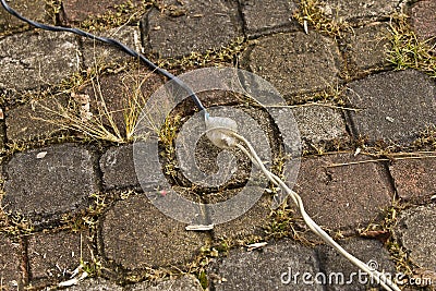 Bad Electrical connections wiring Stock Photo