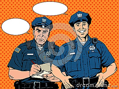 Bad good COP police Vector Illustration