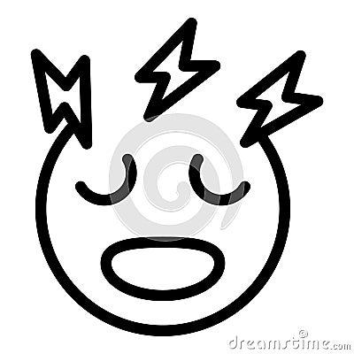 Bad habit emoji icon outline vector. Patient body bad Vector Illustration