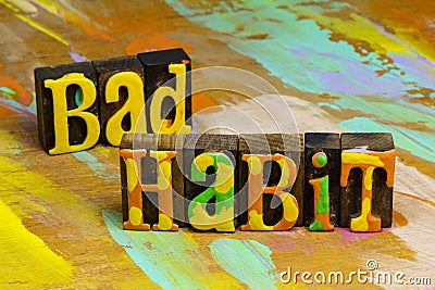 Bad habit unhealthy dependence addition quit lifestyle decision Stock Photo