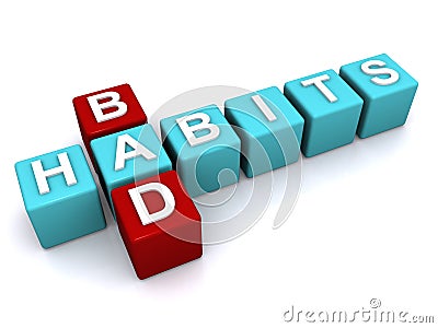 Bad habits sign Stock Photo