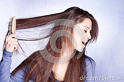 Bad hair day Stock Photo