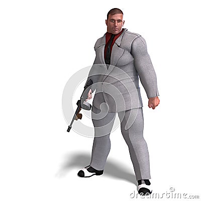 Bad mafia gun man Stock Photo