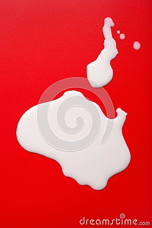 Bad milk lactose intolerance allergy. milk splatter. avoid dangerous dairy Stock Photo