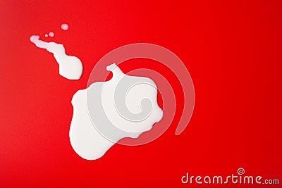 Bad milk lactose intolerance allergy. milk splatter. avoid dangerous dairy Stock Photo