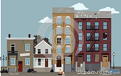 Bad neighborhood Vector Illustration