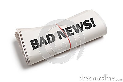 Bad News Stock Photo