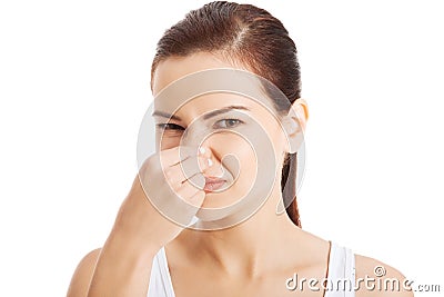 Bad smell. Stock Photo