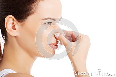 Bad smell. Stock Photo