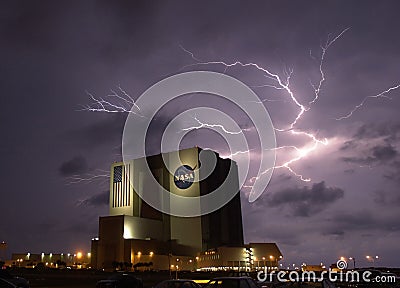 Bad weather at NASA Editorial Stock Photo