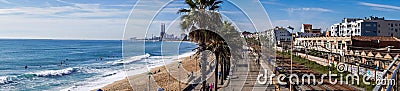 Badalona, Spain - August 23, 2023. Panoramic photograph of Badalona, Barcelona, Spain Editorial Stock Photo