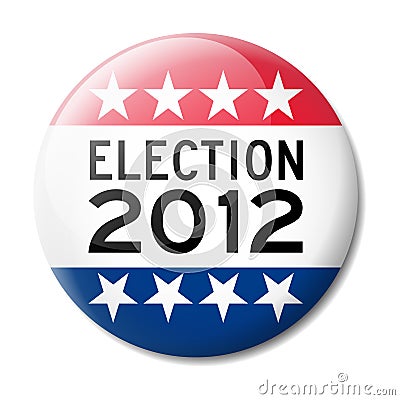 Badge for American election 2012 Stock Photo