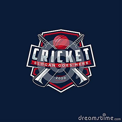 Badge emblem Cricket logo, cricket team sport design vector Vector Illustration