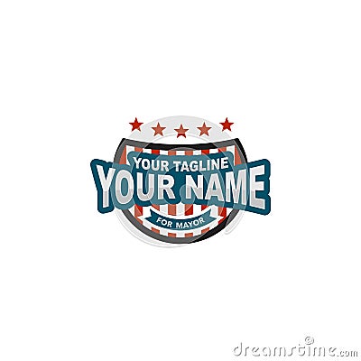 America election badge logo. Stock Photo