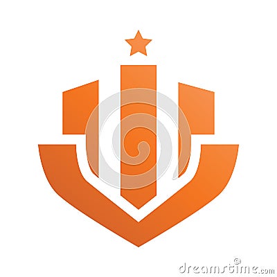 Badge Star Real Estate Logo Vector Illustration