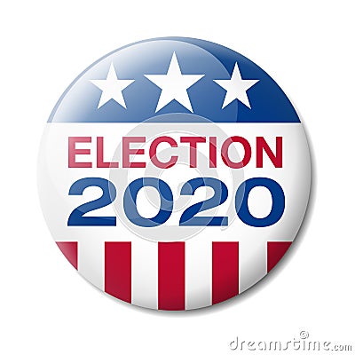 Badge USA Election 2020 Cartoon Illustration