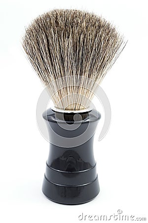 Badger shaving brush Stock Photo