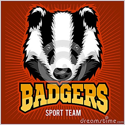 Badger Sport team Logo Vector Illustration