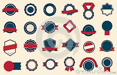 Badges Labels Ribbons Vector Vector Illustration