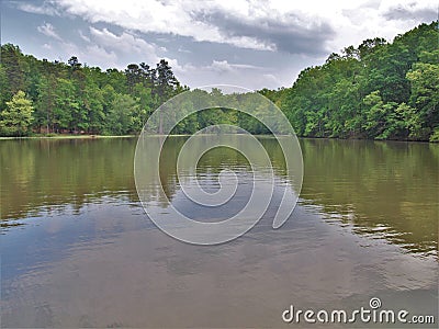 Badin Lake Stock Photo