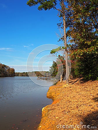 Badin Lake in Uwharrie National Forest Stock Photo
