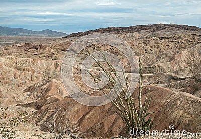 The Badlands in Anza Borrego State Park Stock Photo