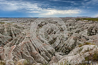 Badlands Geological Landscape Stock Photo