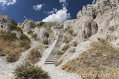 Badlands National Park - Notch Trail Stock Photo