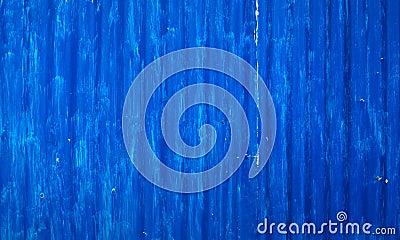 Badly painted waved metal sheet blue background Stock Photo