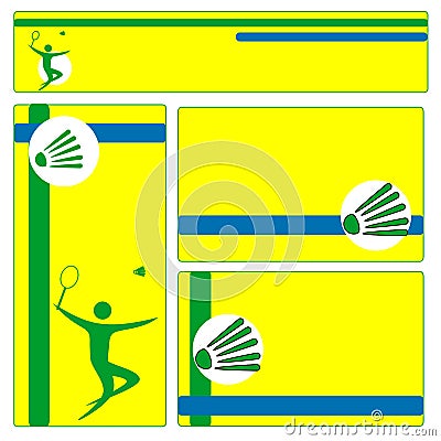 Badminton brochure template Vector Illustration