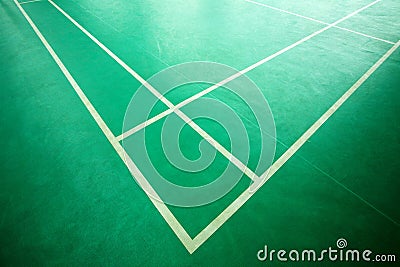 Badminton court Stock Photo