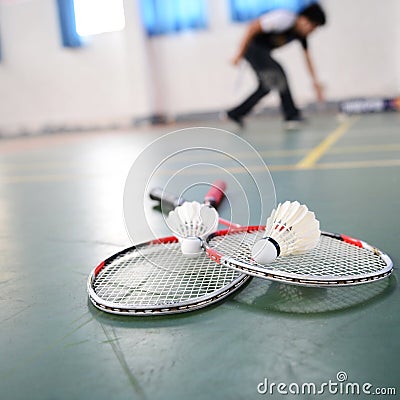 Badminton courts Stock Photo