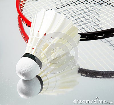 Badminton racket Stock Photo