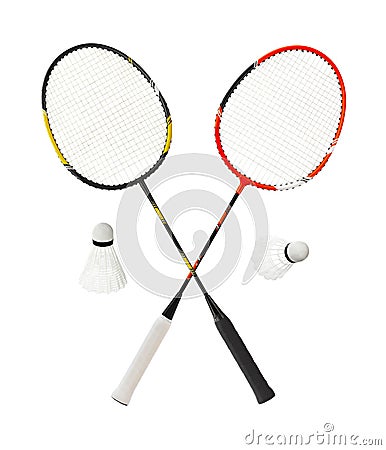 Badminton racket Stock Photo