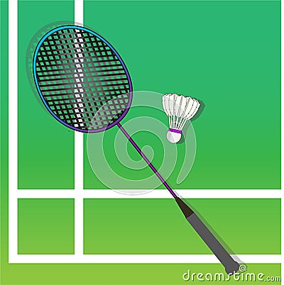 badminton racket that is usually played by professional players I vector badminton Vector Illustration